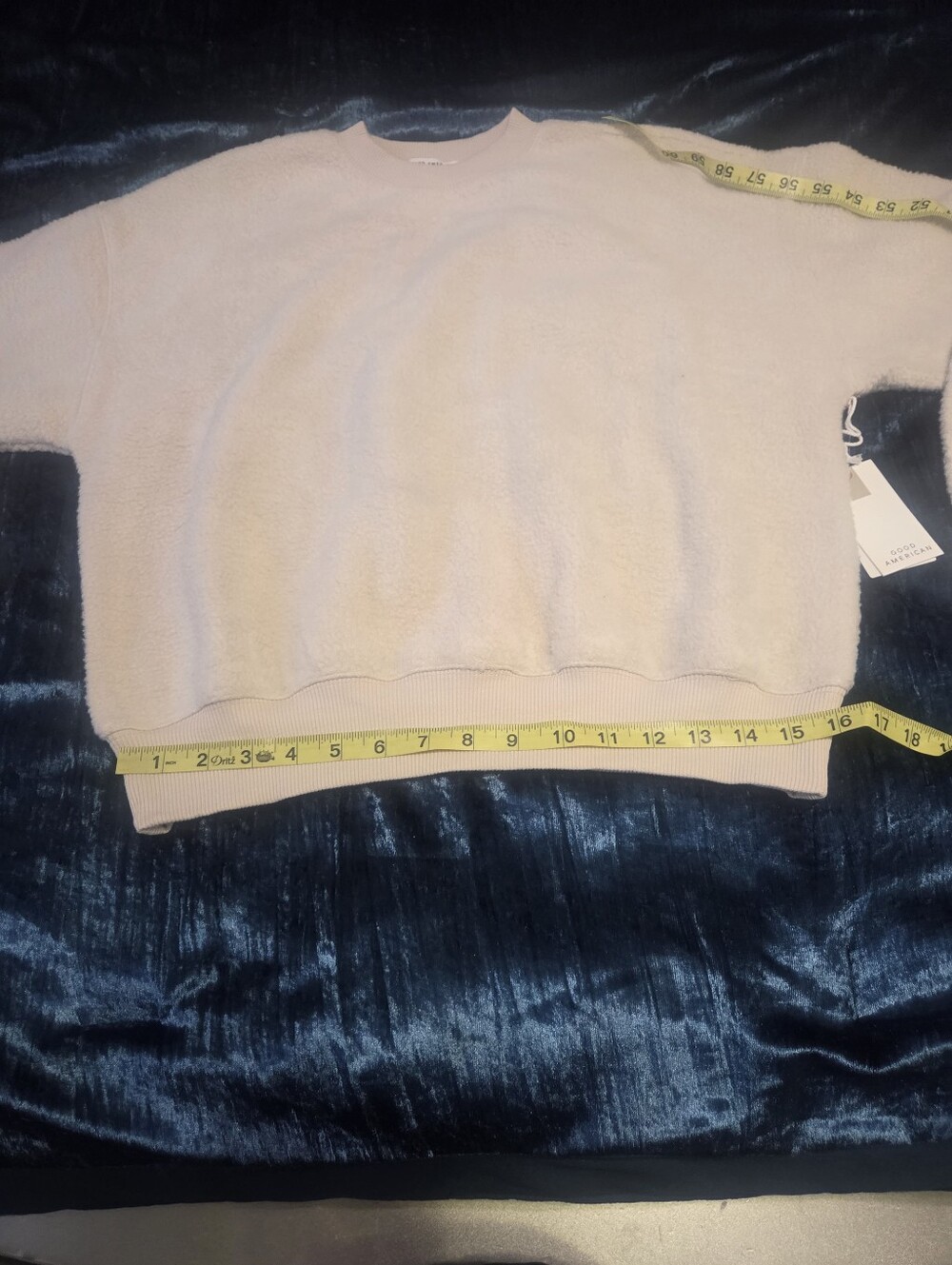 Cozy Oversized Teddy Fleece Sweatshirt Pullover Soft Neutral Lounge Sweater - Picture 6 of 6